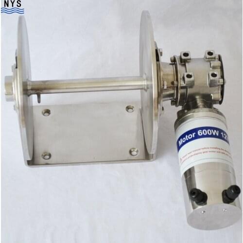 Stainless steel drum winch electric drum winch 600W 12V/24V