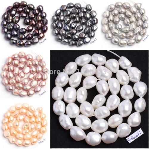 High Quality Natural 6 Color 9-10mm multicolor Freshwater Pearl Irregular Shape Loose Beads Strand 14" Jewellery Making wj89