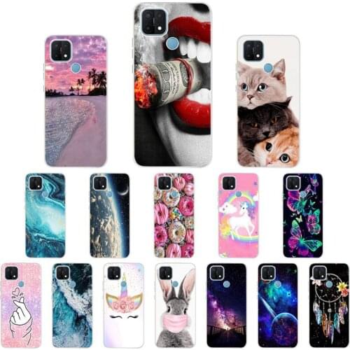 Flower Love Heart TPU Phone Case For OPPO A15S Case 6.52" Soft Silicone Shockproof Back Cover For OPPO A15 A 15 A 15s CPH2179