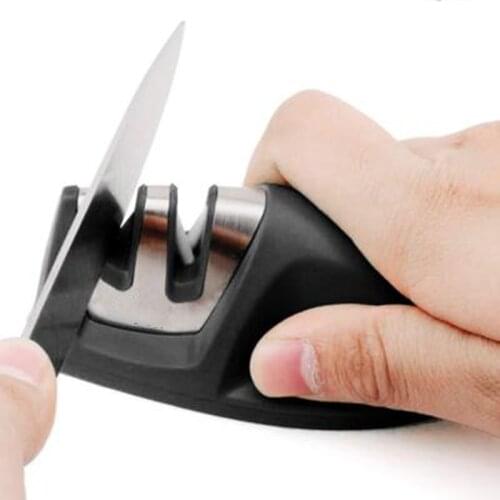 Two Stages (Diamond & Ceramic) Kitchen Knife Sharpener ,Sharpening Stone Household Knife Sharpener Kitchen Tools