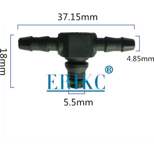 ERIKC Common Rail Injector Oil Backflow Pipe Connector T Type For 110 Series Injector Plastic Tee Joint Fitting 10pcs/Bag