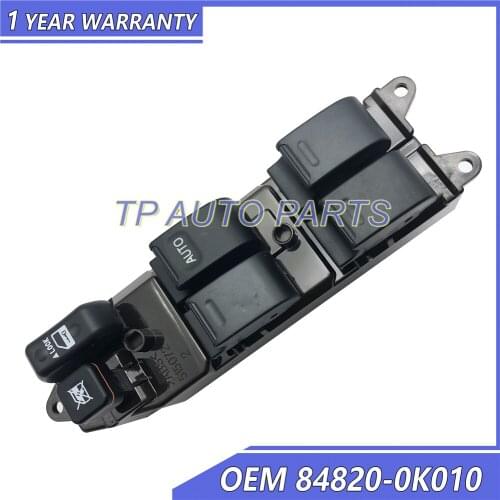 Electric Power Window Master Switch RHD OEM 84820-0K010 848200K010 Compatible With Toyota
