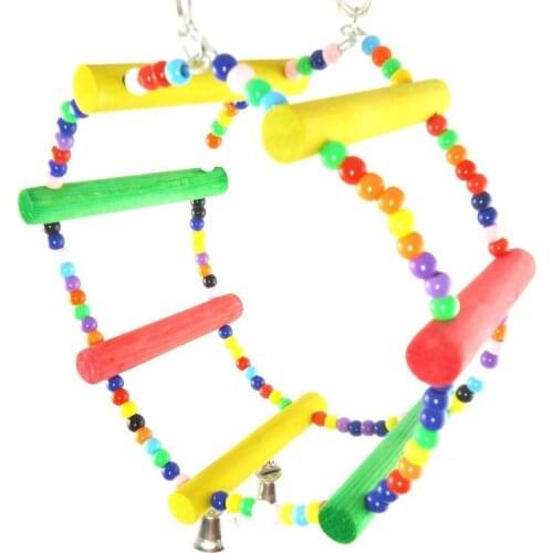 LHXMAS PET TOYS Arch climbing swing amusement wheel Large, medium and small parrot bird toy rings Parrot round swing