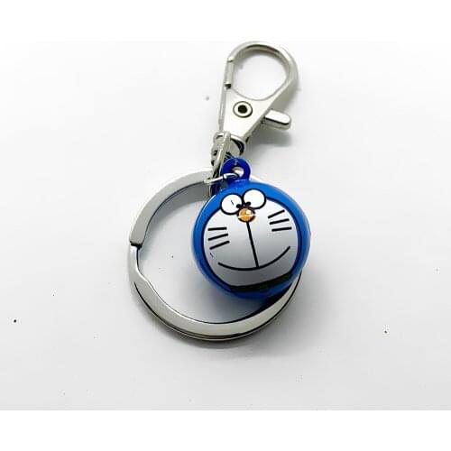 Fashion cartoon anime metal bell pendant keychain child pet gift jewelry key ring