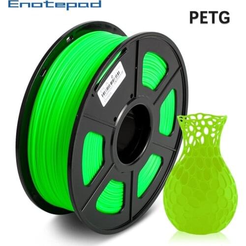 Enotepad PETG 3D Printer Filament 1.75mm 1KG/2.2LB Spool PET Printer Material 100% no bubble Tolerance +-0.02MM