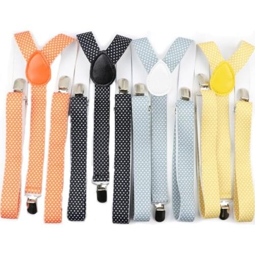 Dot Solid Color Mans Belt Men Women Suspenders Polyester Y-Back Braces Adjustable Elastic