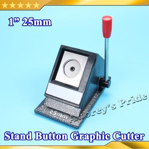 Manual Round 25mm 1" (Actual Cutting Size 35MM) Multi Sheets Stand Paper Graphic Punch Die Cutter for Pro Button Maker