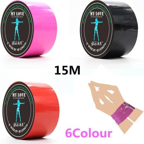 15M Slave Sex Toys of Self-adhesive Tape for Fetish Bdsm HandCuffs Bondage Body Harness Strap Blindfolds Provocative Alternative