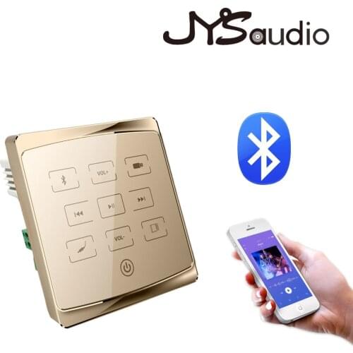 Hotel Background Music Host Standard 86 Box Bluetooth Amplifier Panel With Wall Install Mounted Box and Remote Control