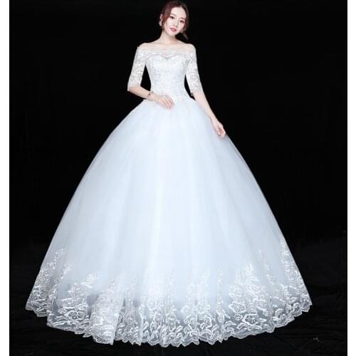 Wedding Dress Bride Plus size Lace Up Wedding Dresses New Ball Grown Dress Princess