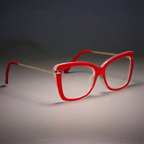 LNFCXI Ultra Light Ladies Square Computer Glasses Frames for Women Metal Legs Designer Optical EyeGlasses Fashion Eyewear