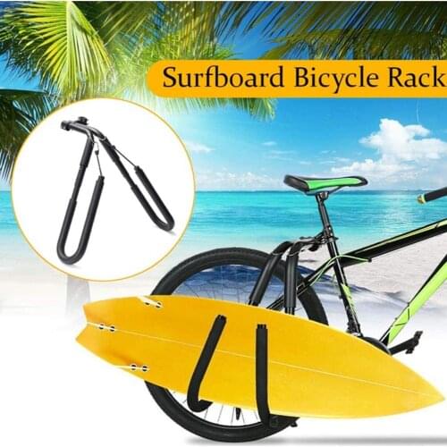 Bicycle Surfing Carrier Surfboard Wakeboard Bike Rack Mount To Seat Posts Practical Surfboard Bike-Side Holder Riding