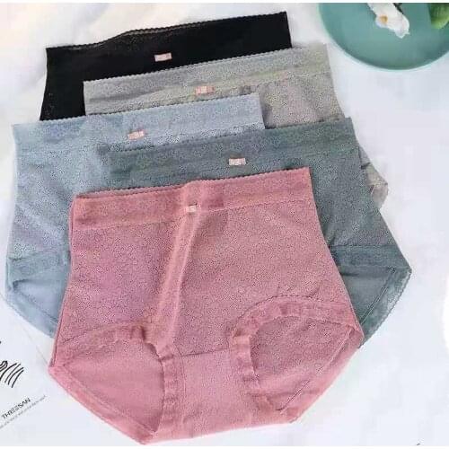 High Waist Big Plus Size Panties for Women Underwear Sexy Lace Soft Female Underpants Lingerie XL-3XL
