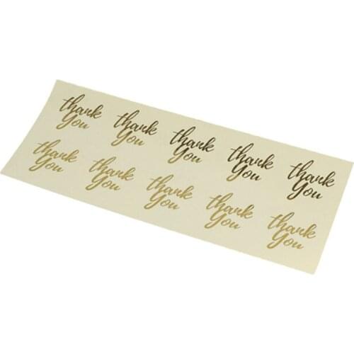 1000PCS/lot Thank You Transparent love hot stamping Heart Baking Decoration DIY Multifunction Gift packaging Label