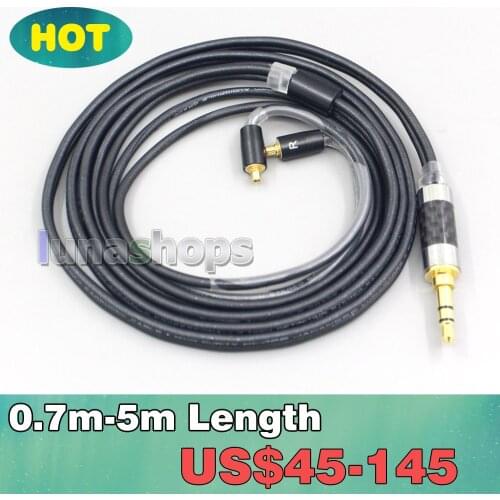 2.5mm 4.4mm XLR 3.5mm Black 99% Pure PCOCC Earphone Cable For Dunu T5 Titan 3 T3 (Increase Length MMCX) LN007110