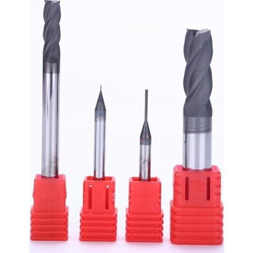 4Flutes 4,6,8,10,12*100mm ertra length flat end mill for Graphite Spiral Bit Milling Tools Carbide CNC with diamond coating