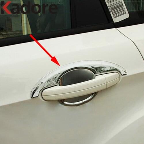 For Ford Kuga Escape 2013 2014 2015 ABS Chrome Side Door Handle Bowl Frame Cover Trim Stickers Car Styling Accessories 4pcs