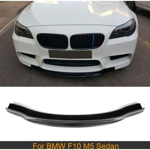 Front Bumper Lip Spoiler For BMW F10 M5 Sedan 4 Door Original Bumpr Only 2012 - 2016 Carbon Fiber Bumper Lip Apron Cover