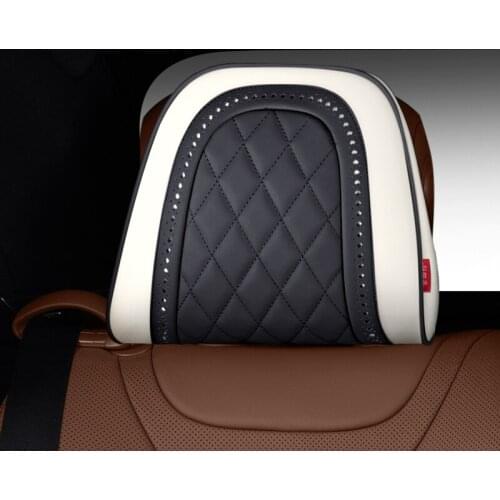 Car Rest Headrest real Leather For BMW M3 M5 X1 X3 X5 X6 E46 E39 1 3 5 series seat lumbar support Car lumbar pillow neck pillows