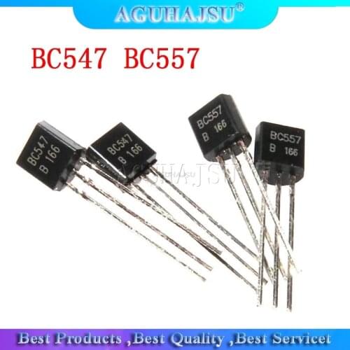 BC547B BC557B Each 50pcs all 100pcs/bag BC547 + BC557 NPN PNP Transistor TO-92 Triode Transistor