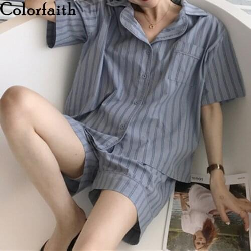 Женские летние пижамы Colorfaith China At AliExpress