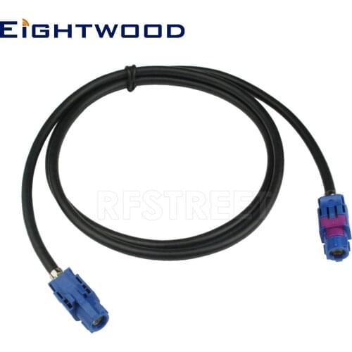Eightwood FAKRA HSD C Signal Blue LVDS 120cm Shielded Dacar 535 4-Core Coaxial Cable New Vehicle High-speed Transmission