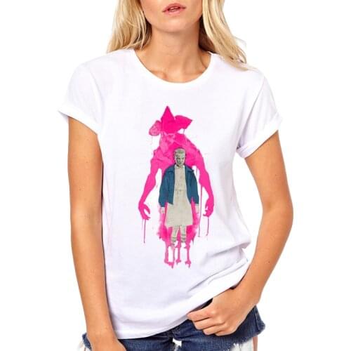 Fashion Stranger Things T Shirt Womens Mike Dustin Lucas Eleven Will T-shirt Summer Hipster Brand Tops Tee Clothing
