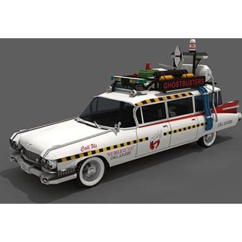Ghostbusters Ecto-1A hot wheels car model car Cadillac 3D Paper model kit