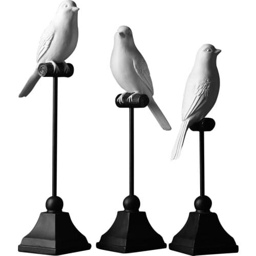 Sitting room porch TV ark white bird is decorated with modern simple household soft room animal bird decoration Arts Crafts