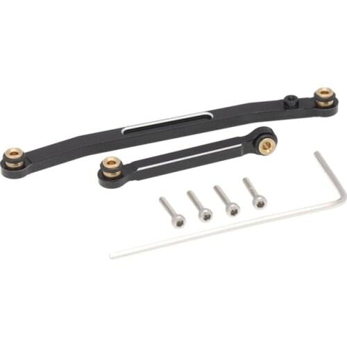 Aluminum Alloy CNC Front Steering Linkage Rods Set for Axial SCX24 90081 RC Crawler Upgrade Parts Made of Aluminum Alloy