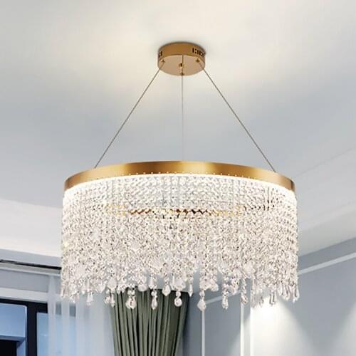 Nordic Creative Bright Crystal Chandelier Post-modern Hotel Lobby Exhibition Hall Lamp Designer Model Room Living Room Lamps