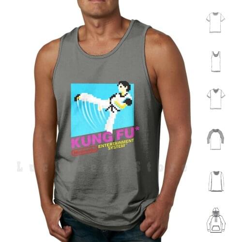 Kung Fu Nintendo tank tops vest 100% Cotton Kung Fu Nintendo Kung Fu Karate Martial Arts Nintendo Entertainment System Nes