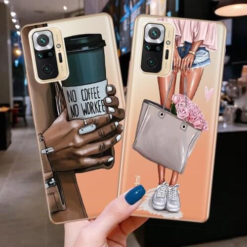 Ins Fashion Woman Girls Phone Case For Coque Xiaomi Mi 10T Note 10 Lite Poco X3 NFC Redmi Note 9S 10S 8 9 10 Pro Max 8T Cover Sh