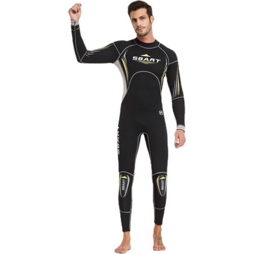 SBART 3MM Neoprene Wetsuit Men Women Keep Warm Swimming Scuba Diving Bathing Suit Full Body Triathlon Wetsuit Surf Snorkeling