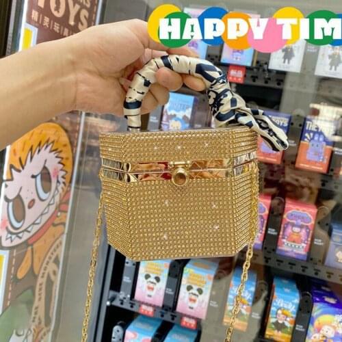 2021 new female bag with lock acrylic one-shoulder slanting cross bag student pocket purse female bag cosmetic bag
