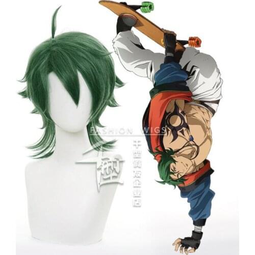 Play Wigs Joe Green Short Wig Cosplay Costume SK8 the Infinity Heat Resistant Synthetic Hair SK Eight Men Women Party Role