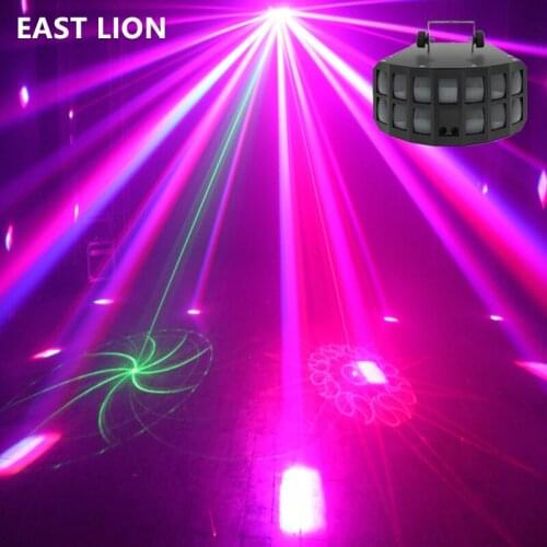 Remote Control 2 In 1 Butterfly Dj RGB Led Disco Laser Light DMX512 Lazer Beam Stage Lighting Effect for Wedding Night KTV Club