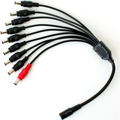 1 to 9 DC Power Splitter Cable DVR Plugs for CCTV Camera System video cctv accessories