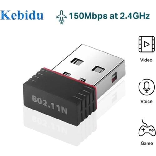 Portable Mini Network card USB 2.0 WiFi Wireless Adapter Network LAN Card 150Mbps 802.11 ngb RTL8188EU Adaptor For PC Desktop