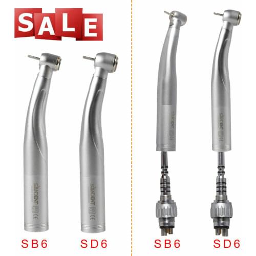 Dental big/standard Cartridge Rotor Kavo Style LED Fiber Optic Handpiece + 6 Hole Quick Coupler Dental Material Tools