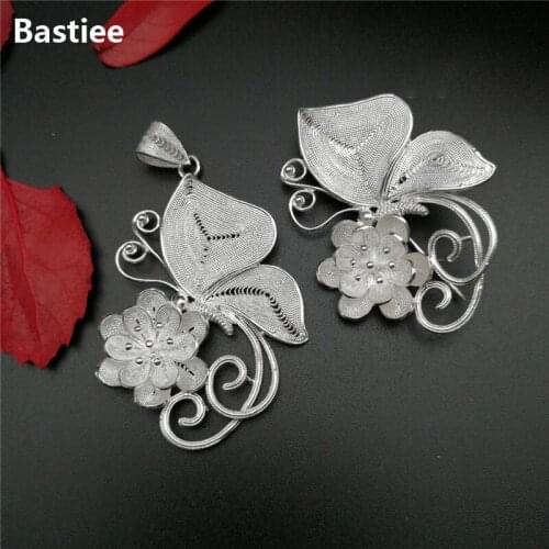 Bastiee 999 Sterling Silver Brooch Butterfly Brooches For Women Pin Jewelry Luxury Gift Birthday Gifts