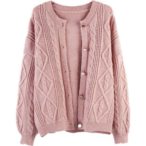 Spring Autumn New Womens Cardigans Casual Oversize Female Knitted Sweaters Solid Lady Long Coats Outerwear Vintage Clothes