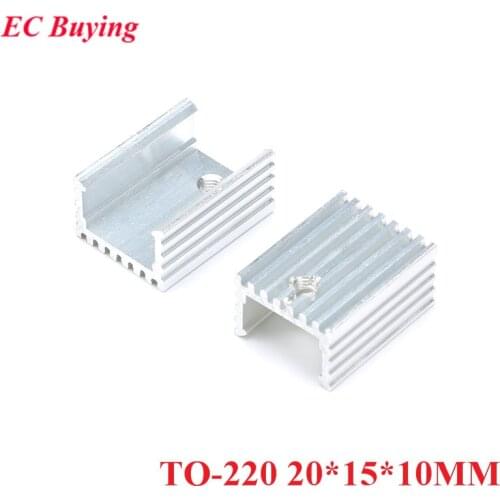 10pcs TO-220 Heatsink Aluminium TO 220 Heat Sink Transistor Radiator TO220 Cooler Cooling 20*15*10MM 20x15x10MM