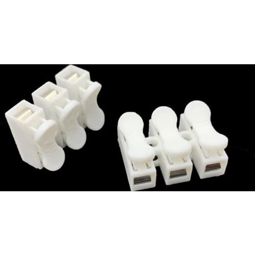 30pcs lot 3 Pins Electrical Cable Connectors CH3 Quick Splice Lock Wire Terminals
