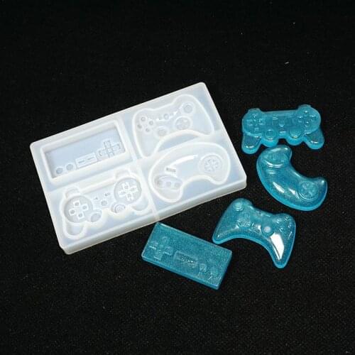 4 Styles Game Controller Consoles Handle Pendant Silicone Resin Mold Cake Fondant Mold Jewelry Baking Making Tools Resin Art