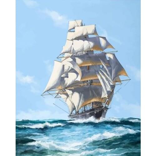 Scenery Acrylic Paint By Numbers Set Oil Painting For Adults DIY Kits Canvas Frame Picture Drawing Coloring By Numbers Decor Art