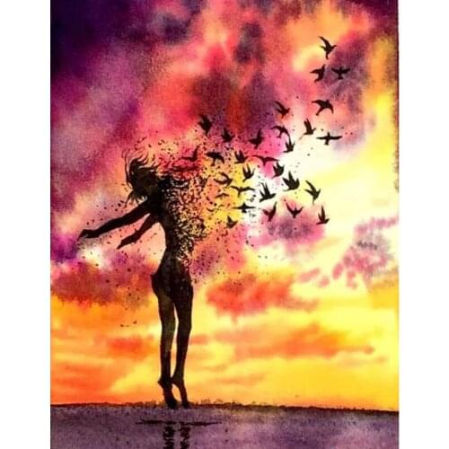 DIY new product 5D full circle/full square diamond painting animal wolf cross stitch diamond painting set gift for children