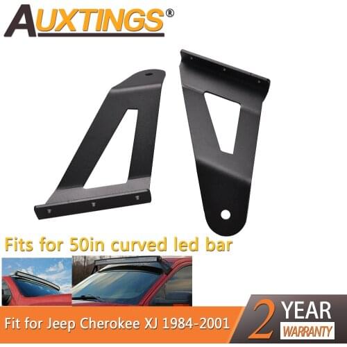 Auxtings 1 Pair Cuvred Light Bar Roof Mounting Brackets for 50in Cuved LED Work Light Bar Upper Windshield Light Bar Brackets