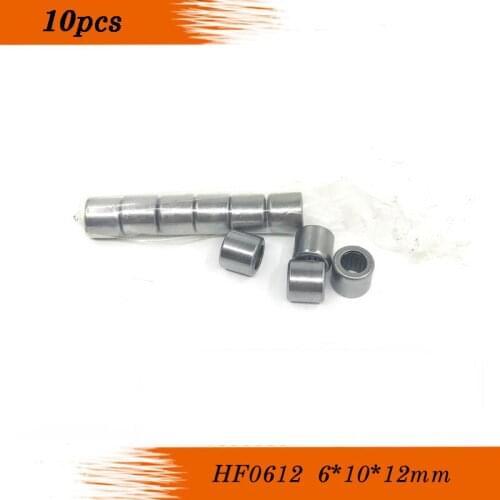 Free shipping 10Pcs HF0612 6*10*12mm One Way Drawn Cup Needle Bearing shaft Clutch F00365 For T-REX 500 RC Models