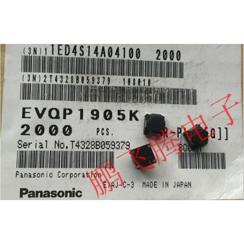 Original new 100% EVQP1905K silent touch switch 6*6*5 reset button silica gel micro touch 4pin